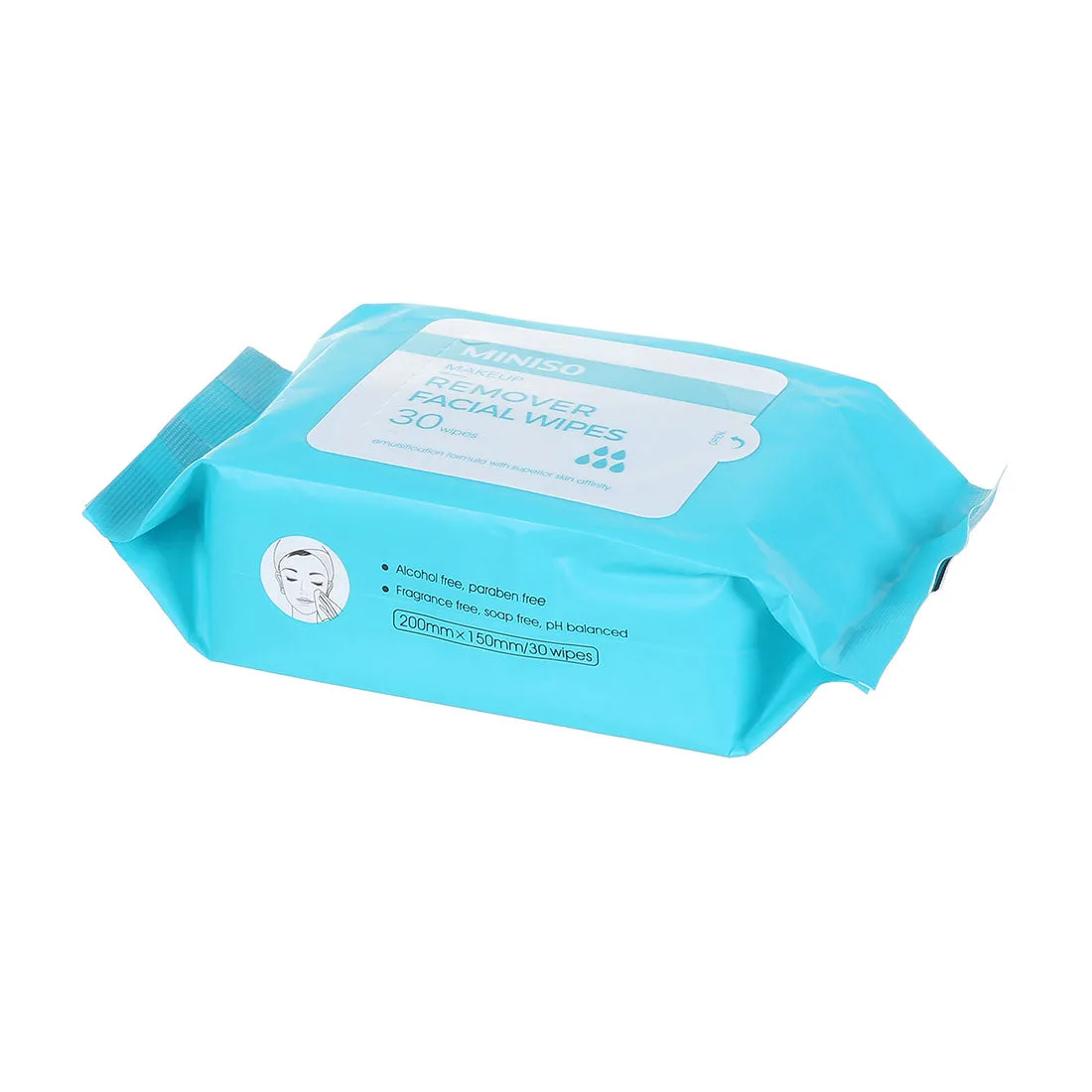 MINISO Ultra-Calming Makeup Remover Facial Cleansing Wipes for Sensitive Skin, 30 pcs