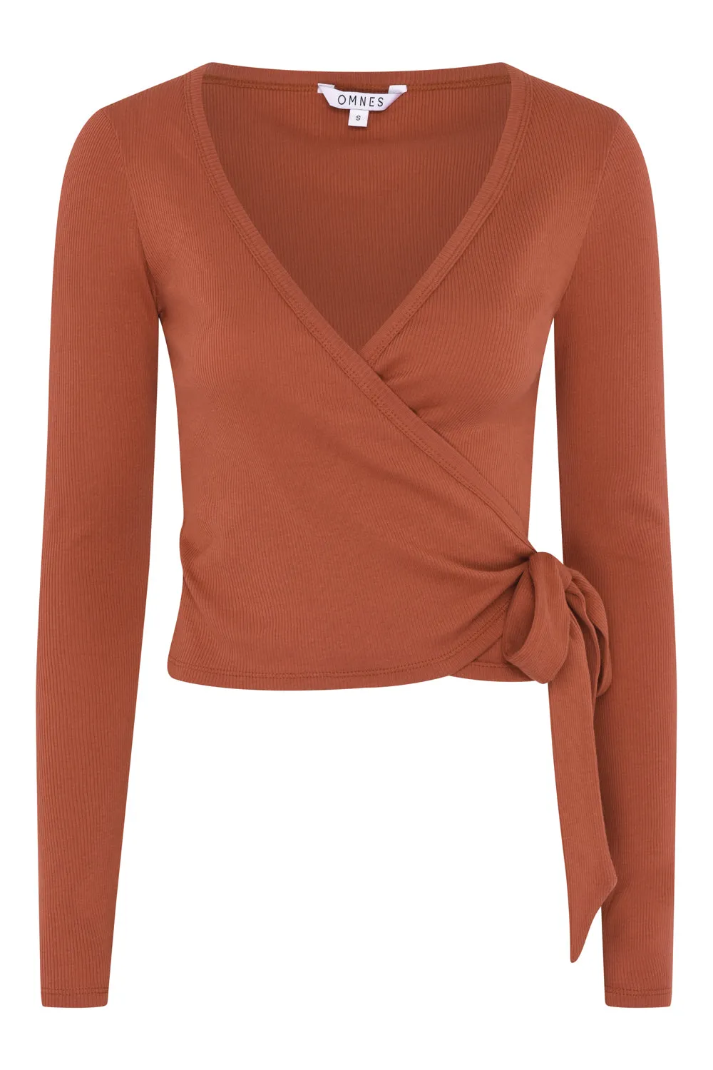 Napeta Ballet Wrap Top in Brick Orange