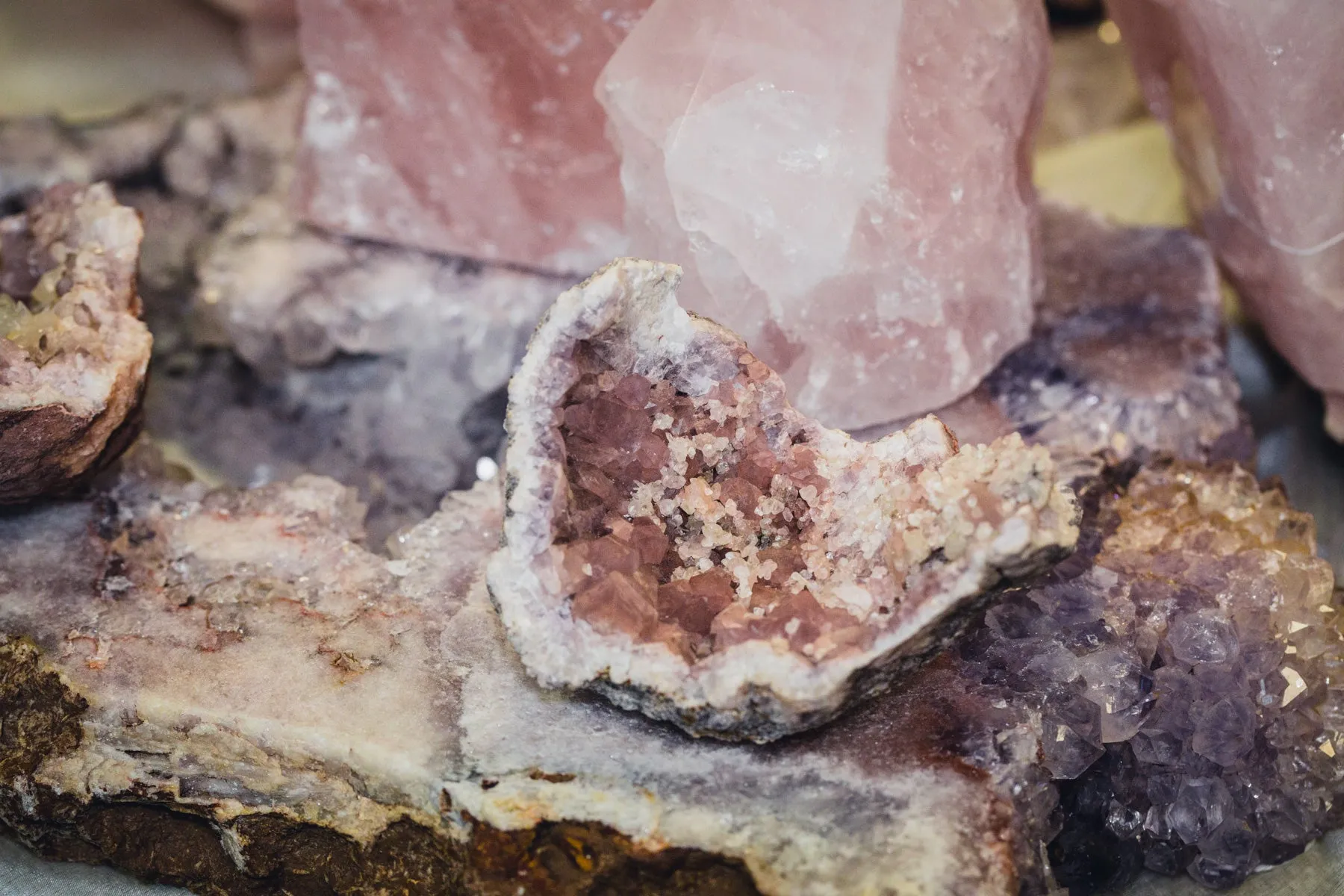 Pink Amethyst Geode