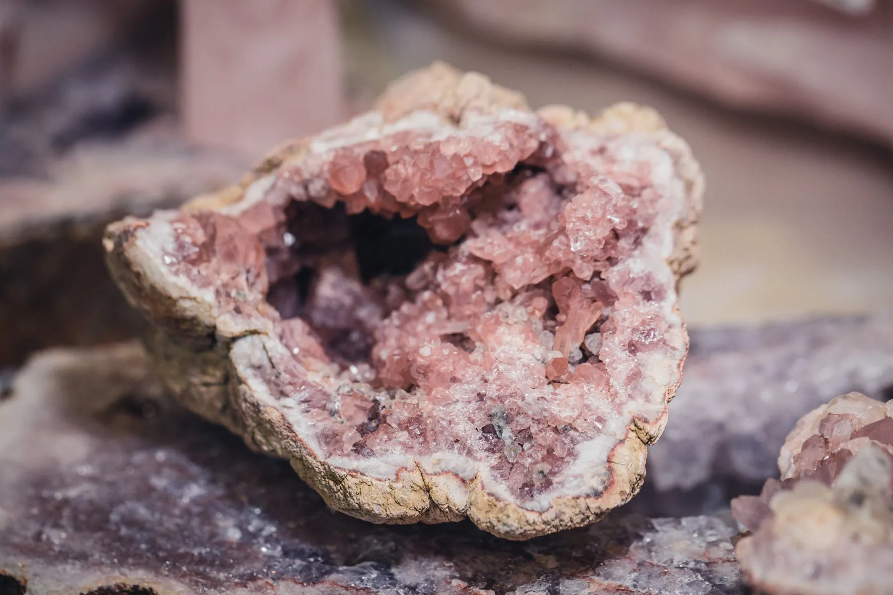 Pink Amethyst Geode