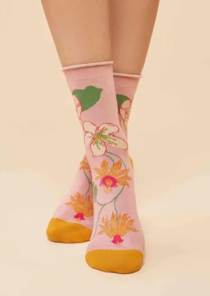 Powder - Ankle Socks - Tropical Flora Petal