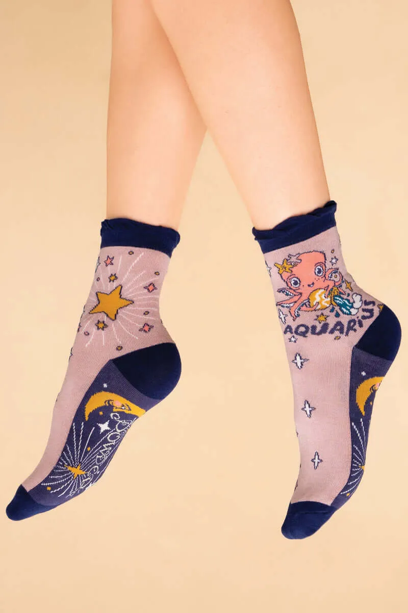 Powder Design Aquarius Zodiac Ankle Socks