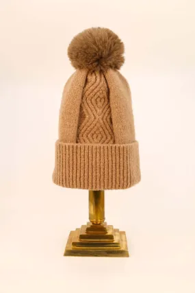 Powder Design Ingrid Bobble Hat - Mocha