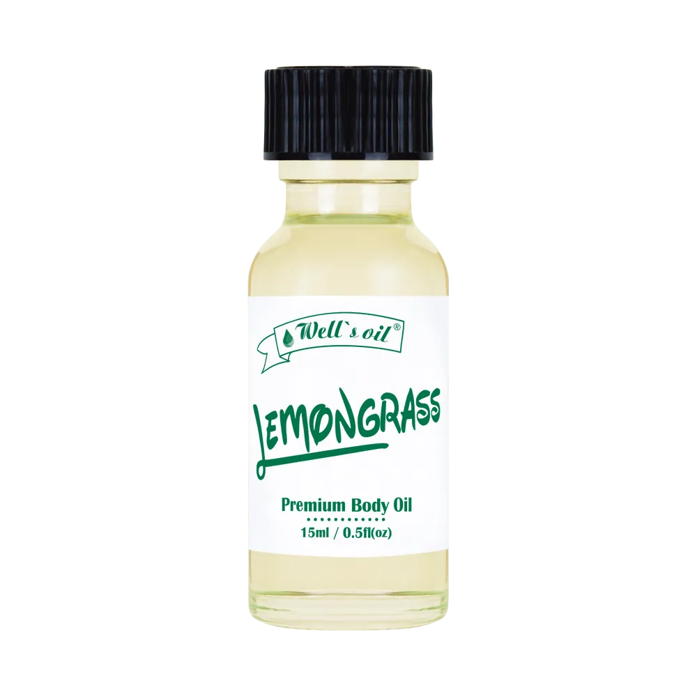 Premium Body Oil - Lemongrass (0.5 Fl Oz / 15 ml)