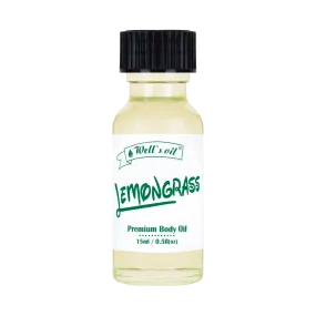 Premium Body Oil - Lemongrass (0.5 Fl Oz / 15 ml)