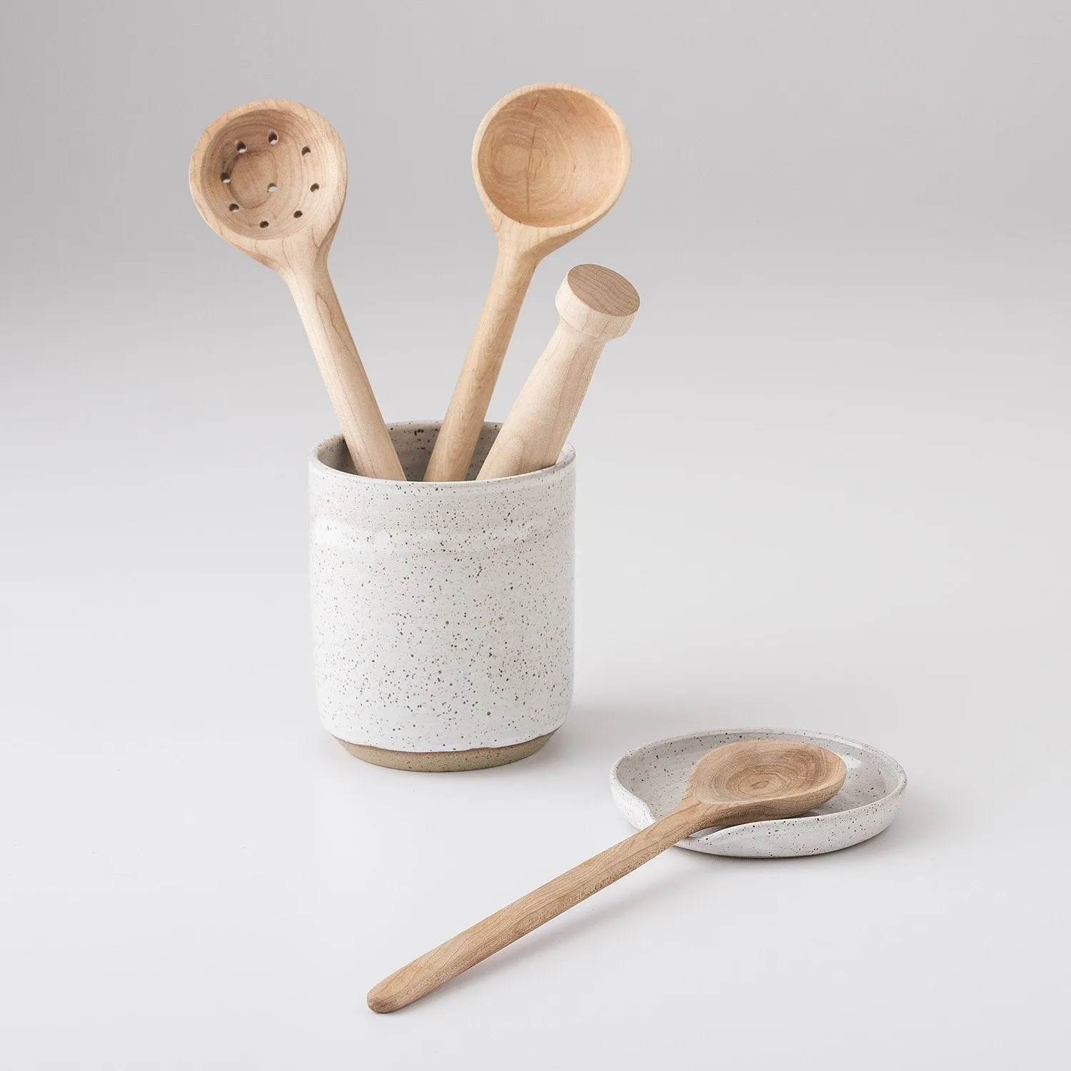 Speckled Stoneware Spoon Rest