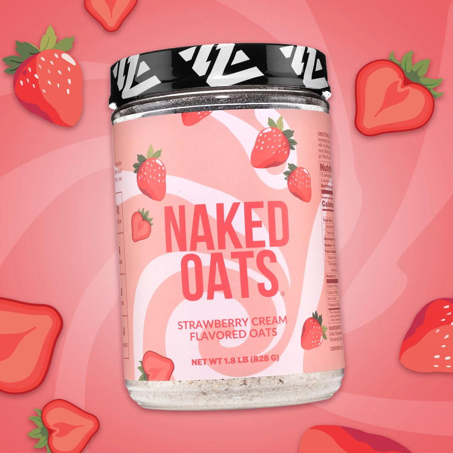 Strawberry Cream Protein Oats | Naked Oats