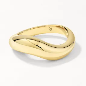 Wave Dome Ring in Gold